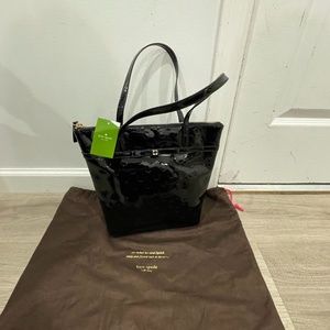 Kate Spade polyvinyl patent tote bag